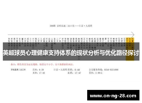 英超球员心理健康支持体系的现状分析与优化路径探讨