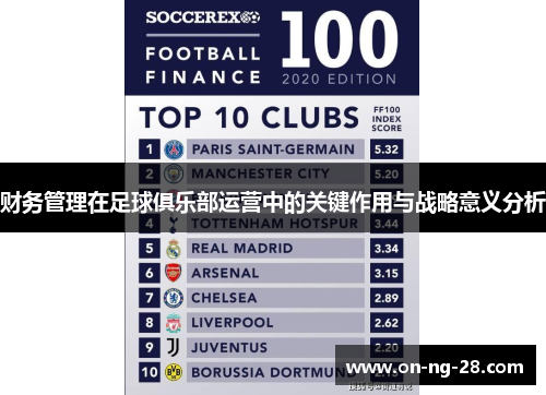 财务管理在足球俱乐部运营中的关键作用与战略意义分析